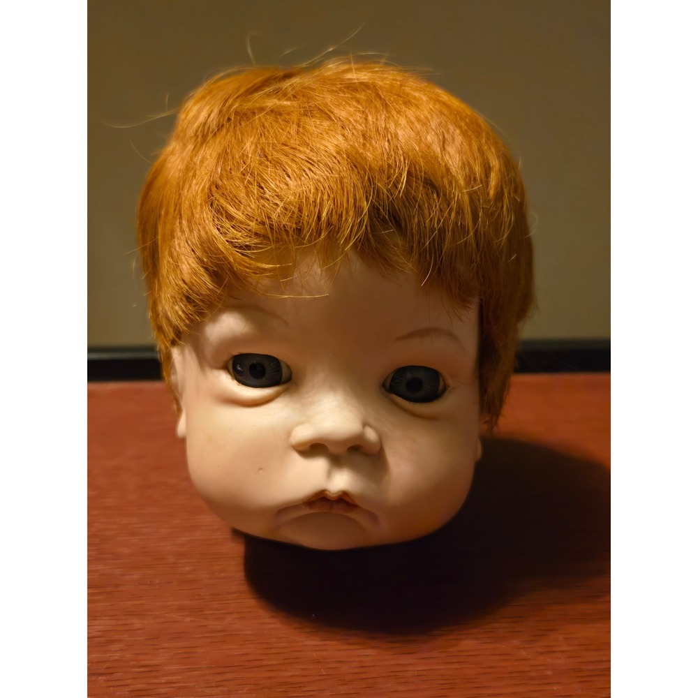 Boots Tyner Sugar Britches Porcelain Doll Head 1986 Reproduction Ginger Hair